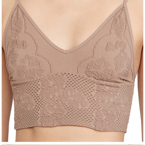 NWT Free People Candy Seamless Bra Sand size M/L - Picture 2 of 4